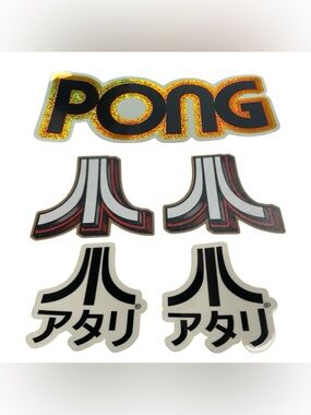 Atari & Pong Video Game Stickers New